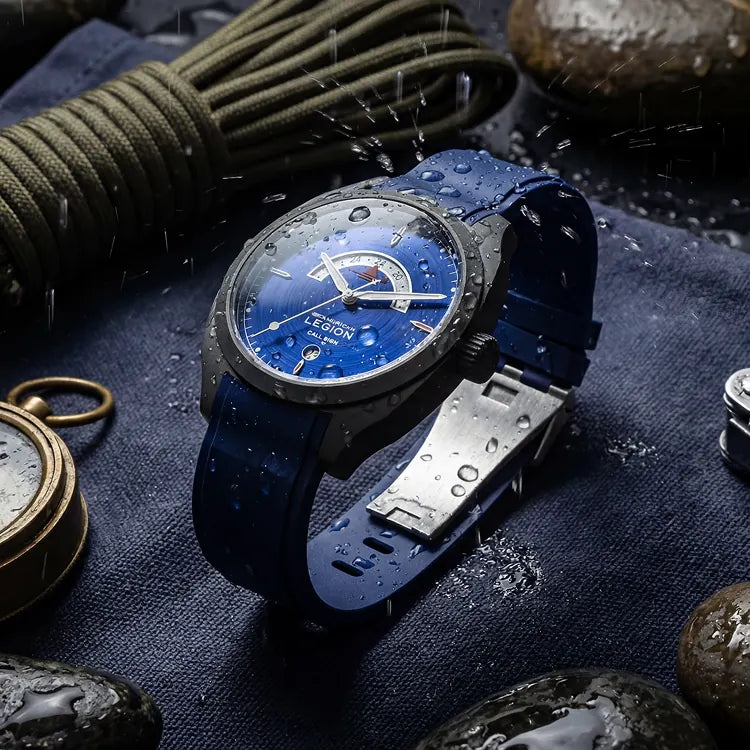 Blue dial American Legion Discovery watch