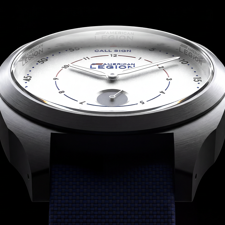 Call Sign Waypoint pilot watch American Legion edition wrist shot