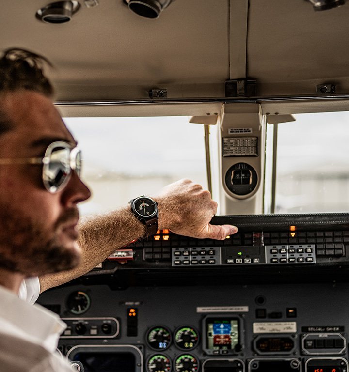 Wayne L. in the captain's seat checking his Discovery.